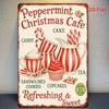 Vintage Christmas Metal Wall Poster Retro Distressed Art Decor Gift