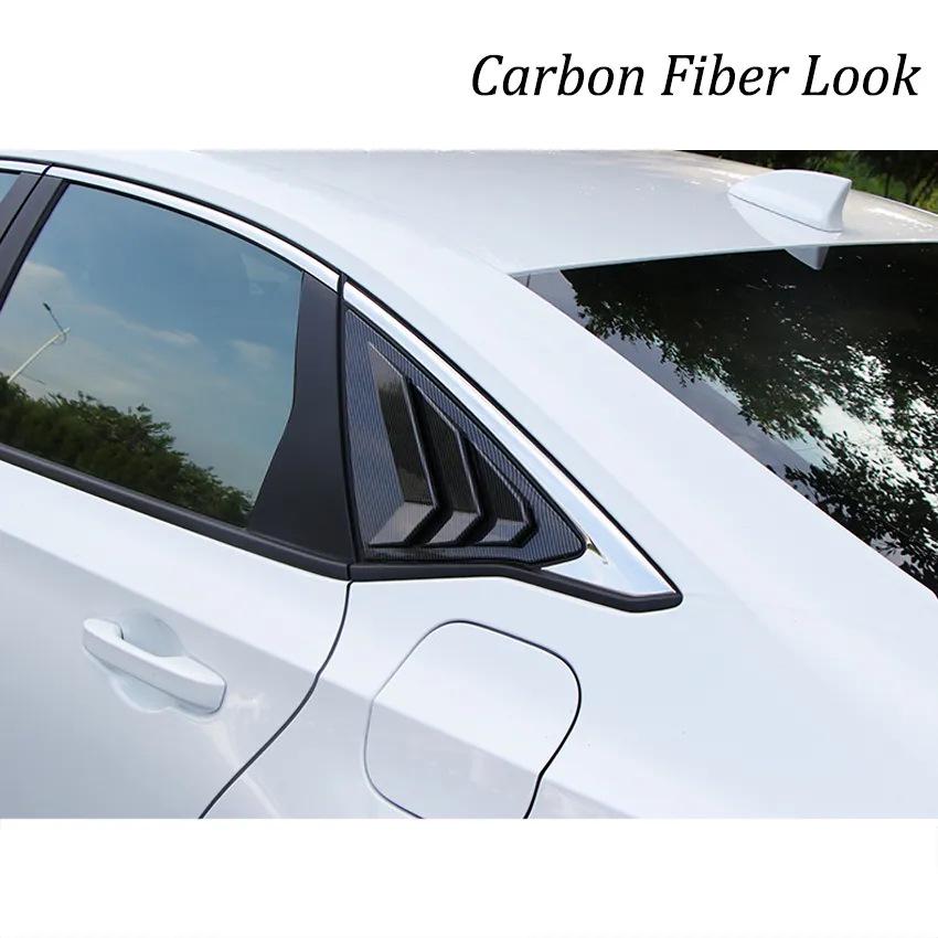 Glossy Black Rear Triangle Louvers for 2022 Honda 11th Gen Civic (Sport Version)