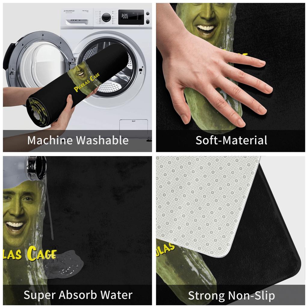 Picolas Nicolas Cage Doormat Non-Slip Bathroom Kitchen Mat Living Room Floor Door Entrance Carpet Rug