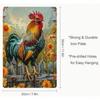 Vintage Farmhouse Metal Wall Art Rustic Rooster Sign 8x12 Inch Outdoor Indoor Decor