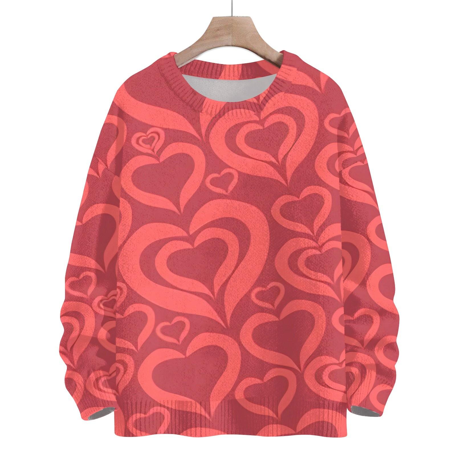 

Свитшоты для женщин Вязаный свитер Милая рубашка Осенний круглый вырез Пуловер Топы XXL