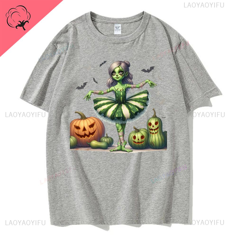 Halloween Familj Matchande T-shirts Söta Spöklika Halloween Party T-shirts Pumpatryck Kortärmade Kläder Mode Trend T-shirts