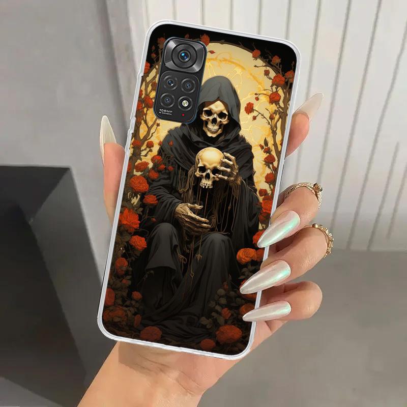 Reaper Skull Skeleton Gun Phone Case for Xiaomi Redmi Note 15 14 14S 13 12S 12 Pro 11S 11 Plus 11T 11E 10S Soft Funda Print Shel