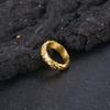 Vintage Stainless Steel Dragon Scale Ring Men Women Punk Hierarchy Ring Fashional Gold Color Cocktail Party Jewelry Hallowmas