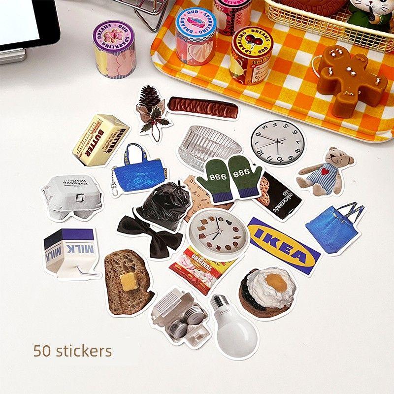 

Retro Kraft Paper Books Notebook Book Minimalist College Students A5 Thickened Blank Book Scribbling Pad Memo Diary Book 50 stickers