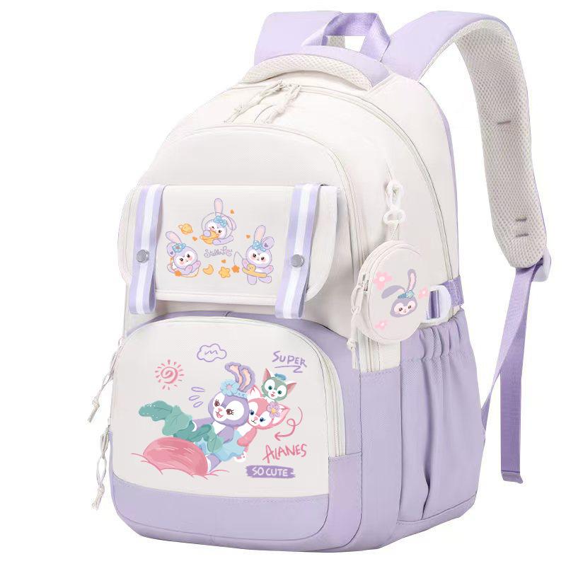 Campus Versatile Student School Bag Sweet Small Fresh Printed Backpack Macaron Color