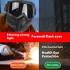 Full Face Protective Mask For Welders Windproof Radiation Proof Light Weight Construction With Adjustable Band