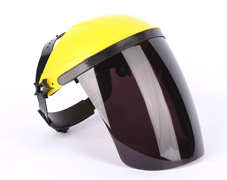 Lightweight Head-Mounted Transparent Face Shield for Welding and Grinding Protection