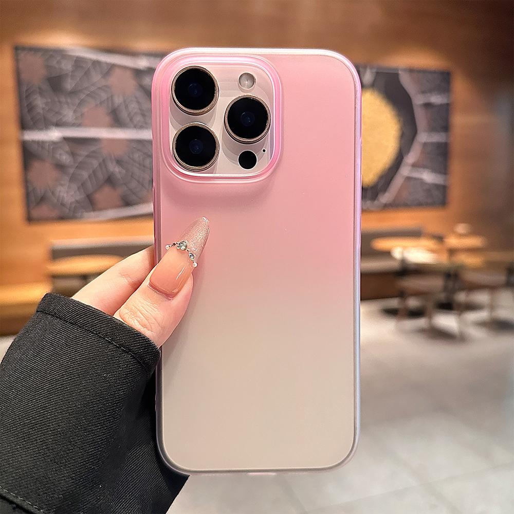 Transparent Gradient Matte Phone Case For For Iphone 16 15 14 13 12 Pro Max Plus Ultrathin Shockproof Bumper Cases Cover
