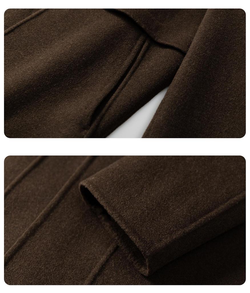 Men's AZ6645 Double-Sided Wool Coat, Mid-Length Korean Style, High-End Suit Jacket for Autumn/Winter 2025