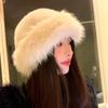 Women's Thickened  Warm and Fashionable Ear Protecting Fisherman's Hat Imitation Mink Fur Windproof and Cold Proof Mongolian Basin Hat