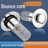 Universal Stainless Steel Press-Type Basin Drain Plug with Anti-Odor Blocking for Washbasins