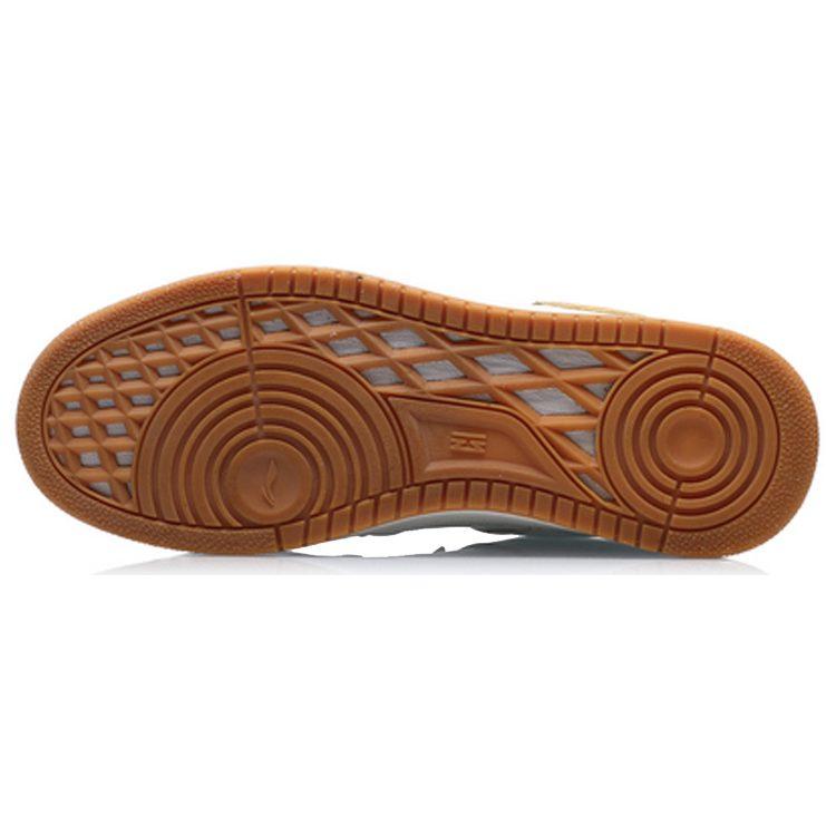 Li Ning Tianji Slip Resistant Cushioning Abrasion Resistant Breathable Low Top Skateboard Shoes Men's White Yellow AGCP299-9