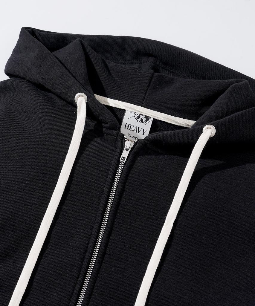 Fp142 Meteor Heavyweight Crumble Zip-Up Hoodie Black Sjhd1392