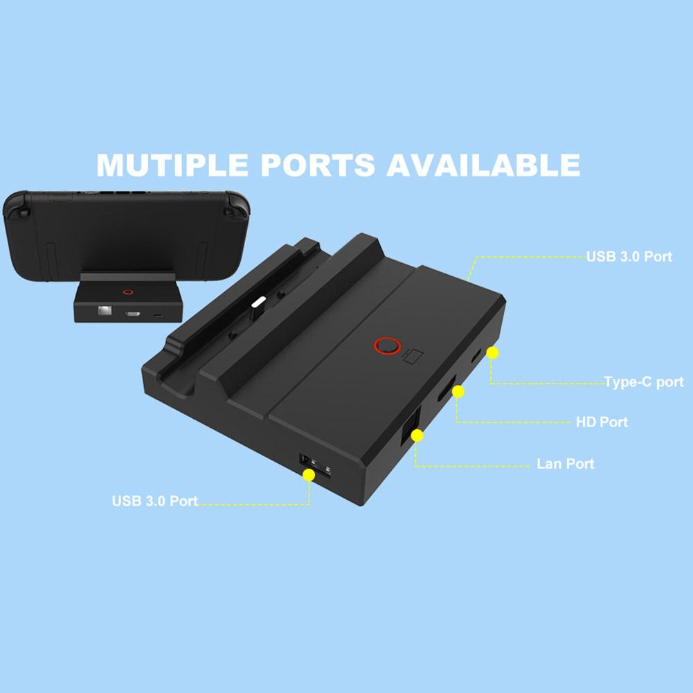 For Switch 2 Docking Station Multifunction Portable Hub Docking Station Wall Mounted 4K HD Display Charging for NS2 Accessories