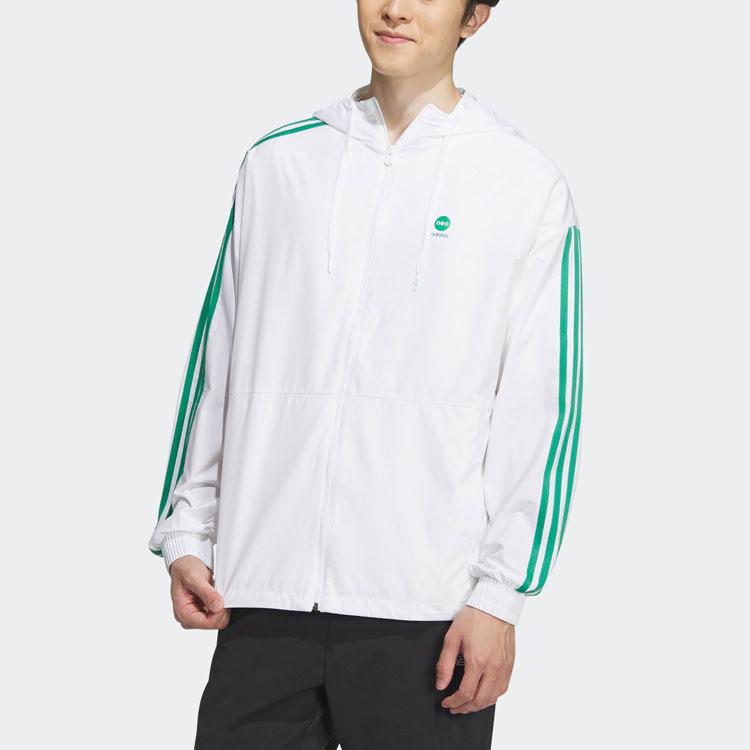 Adidas Neo Essentials Windbreaker With Three-Stripe Colorblock Unisex Outerwear White IA4963