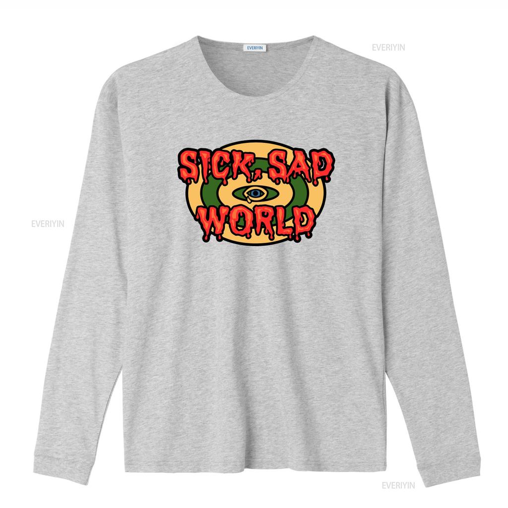 Sick Sad World T Shirt Unique Eye Design for Trendy Fashion Lovers vintage Washed Stretched Unisex Top For Everyday Wear