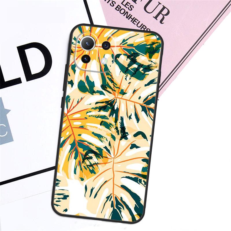 Tropical Leaf Pattern Case For Xiaomi 17 Pro Max 14 15 Ultra 13T 15T 14T Pro POCO X7 Pro X5 X6 F5 F6 F7 F8 Cover