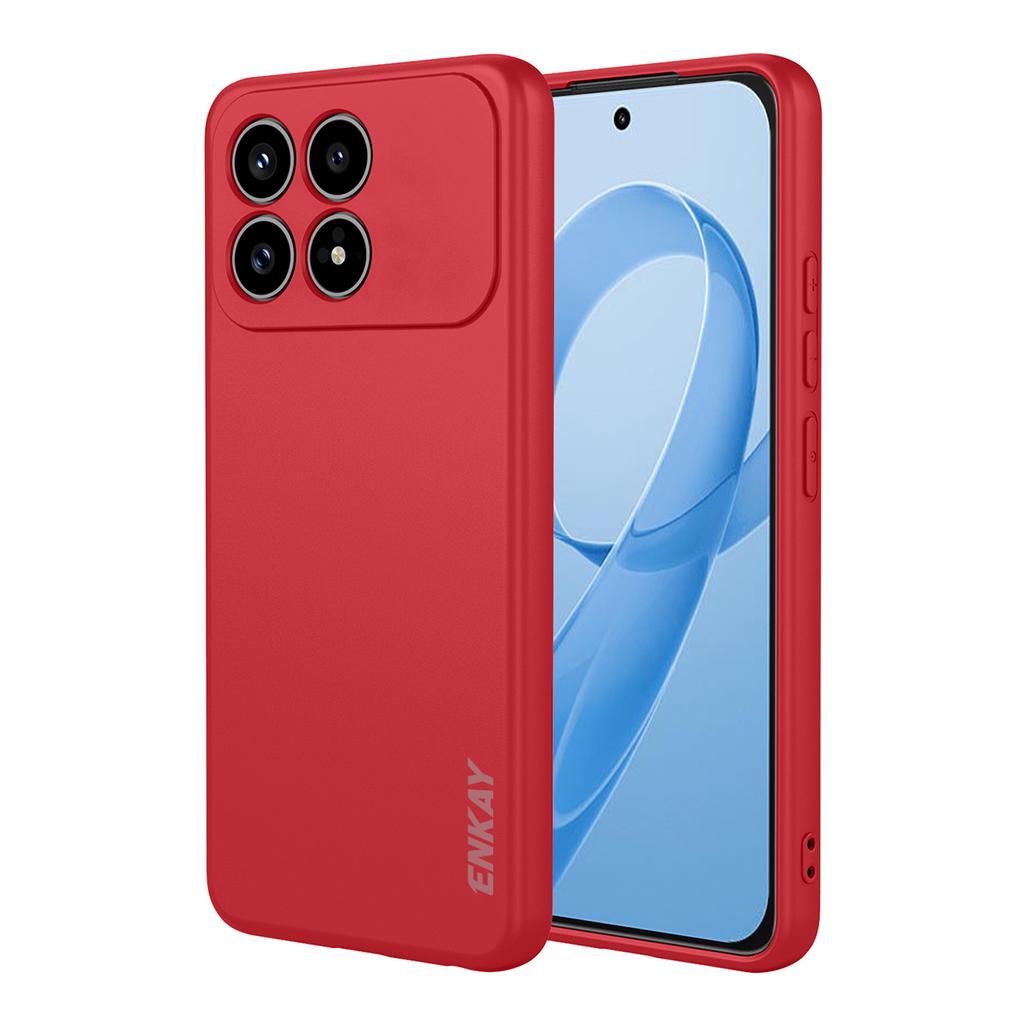 For Xiaomi Redmi K90 5G/Xiaomi Poco F8 Pro Silicone Case ENKAY HAT PRINCE Straight Edge Cell Phone Back Cover