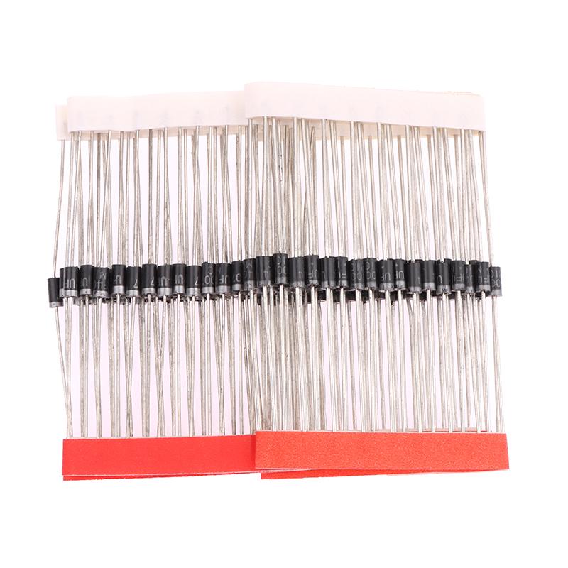 50Pcs Schottky Rectifier Diodes Uf4004 Uf4007 1A 400V 1000V Ultra Fast Recovery Diode Rectifier Do-41