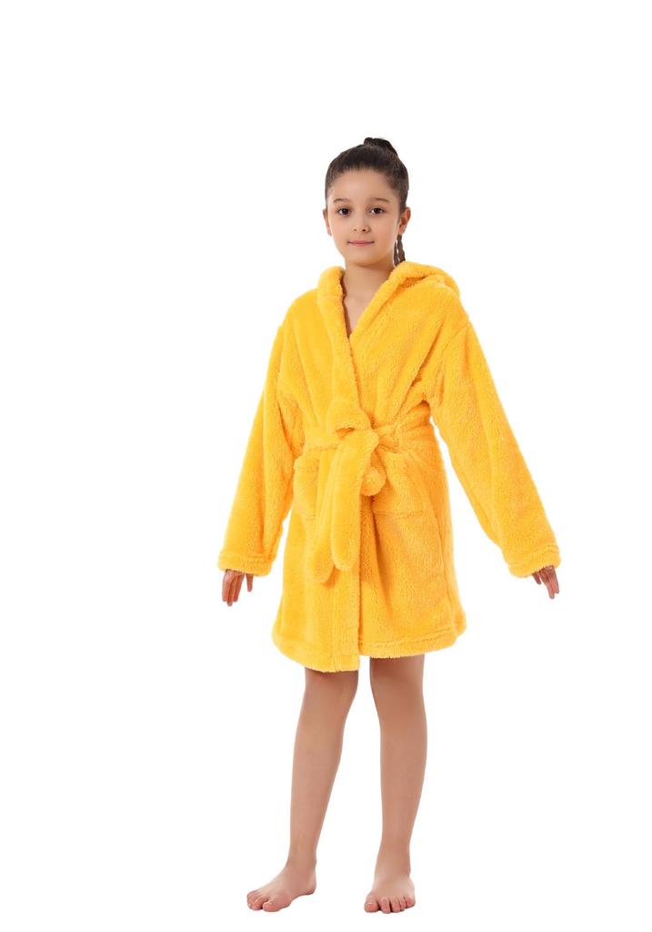 Gemütlicher Baumwoll-Samt-Bademantel für Kinder - Warme TV-Decke Pyjama
