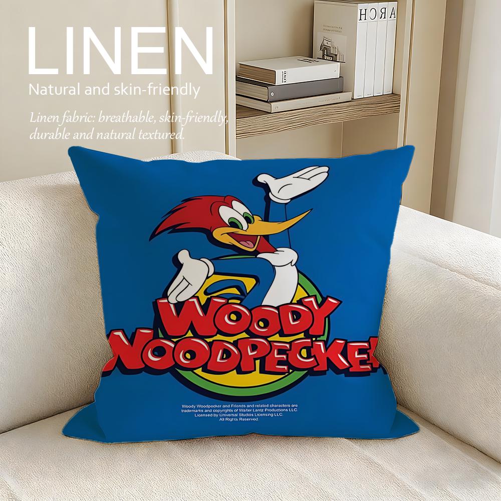 Cartoon Woody Woodpecker Cushion Cover Pillowcase Set Pcs x x Breathable Washable Sofa Cushion Cover