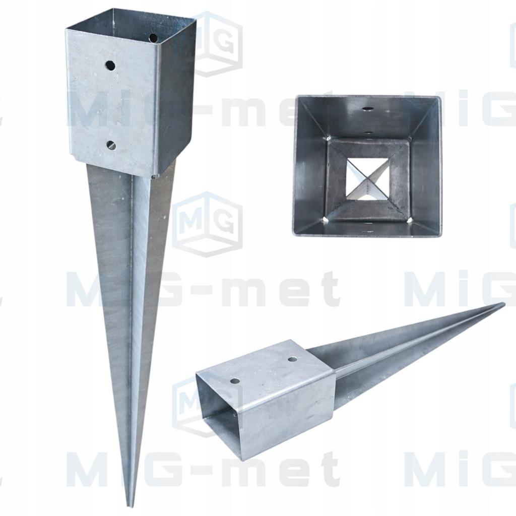 4X Column Base Hitch Anchor 100X100X750Mm Beam Support 10X10Cm