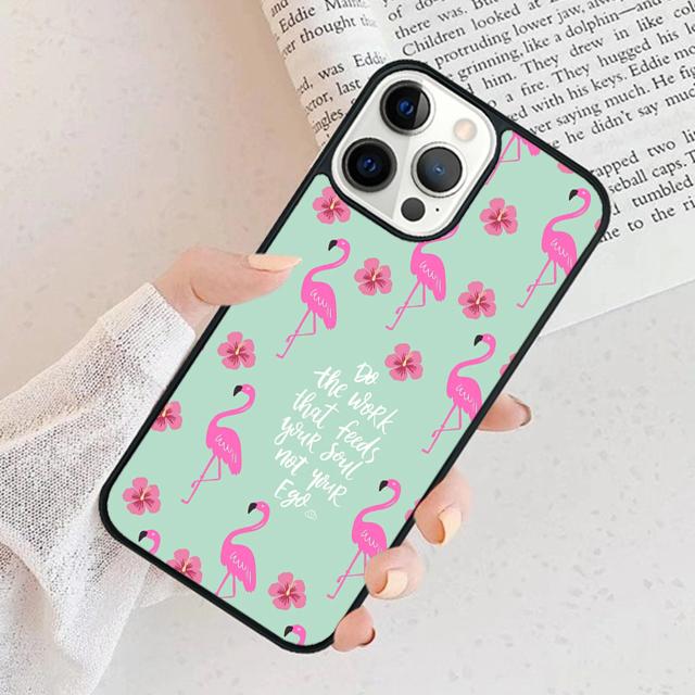 Flamingo Phone Case For iPhone 17 Air 15 16 Cover  11 13 14 Pro Max 12 Plus Max Fundas