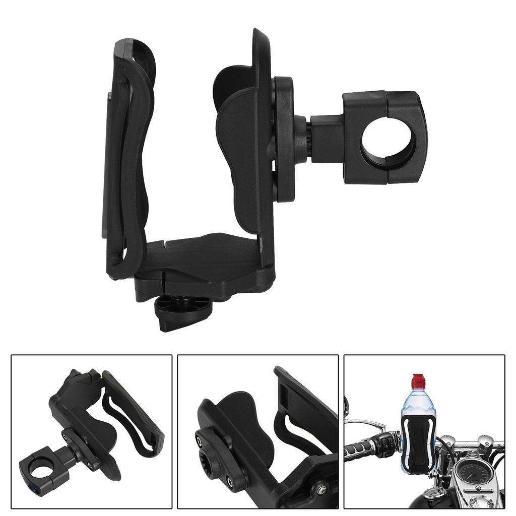 Adjustable Handlebar Cup Holder Bottle Mount Bracket 25Mm Black For Motorcycle
