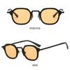 Modische kleine quadratische Sonnenbrille für Damen und Herren, Retro, teebraun, Punk-Shades, Vintage, trendig, Fahrsonnenbrille