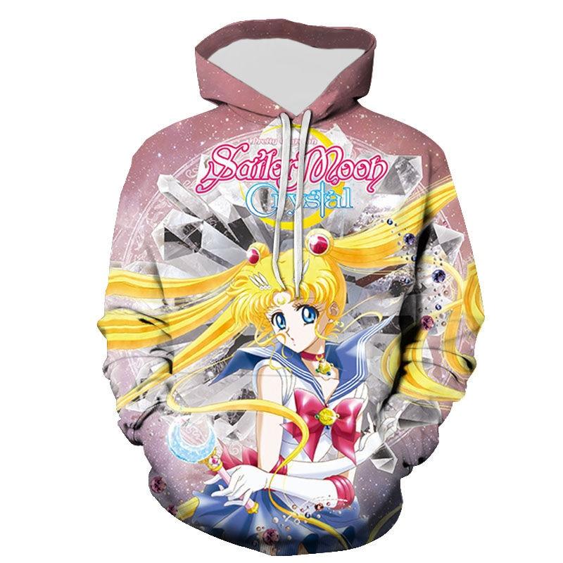 Sailor Moon Cartoon 3D Print Women Men Casual Sweatshirt Pullove Tee Tops S-7XL Sailor Moon Cartoon 3D Print Women Men Casual Sweatshirt Pullove Tee Tops S-7XL