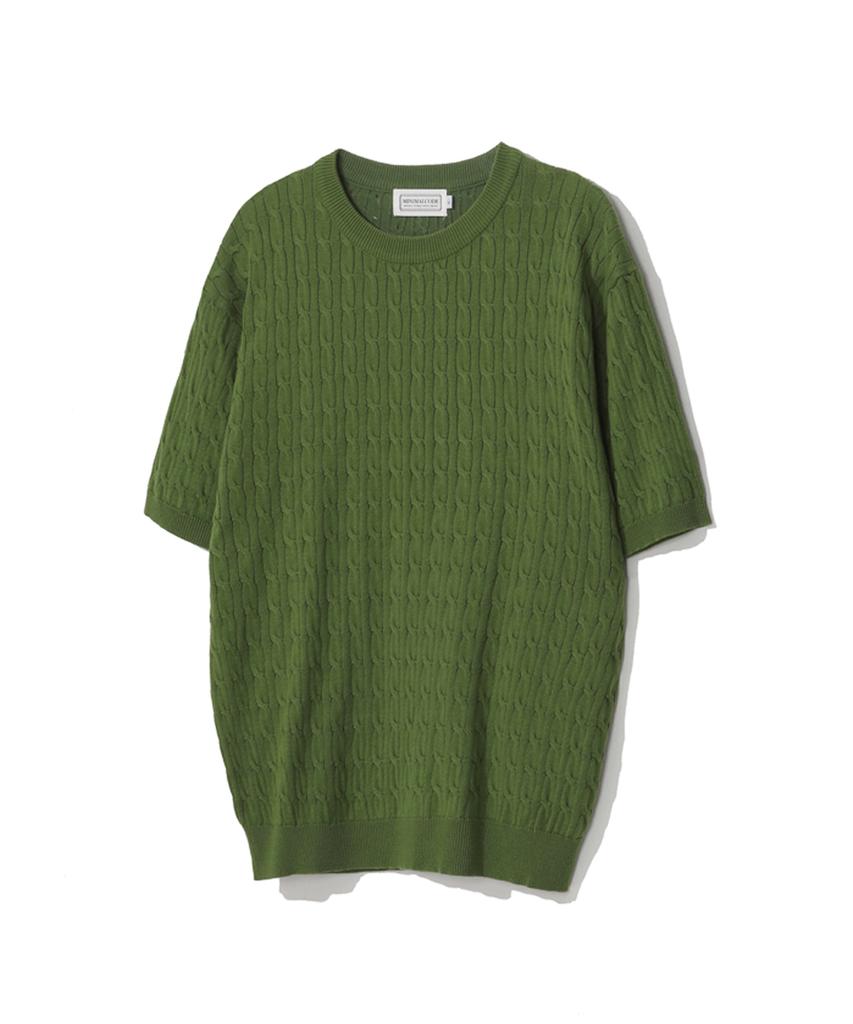 MINIMALCODE Cable Weave Round Half Knit - 4 Colors