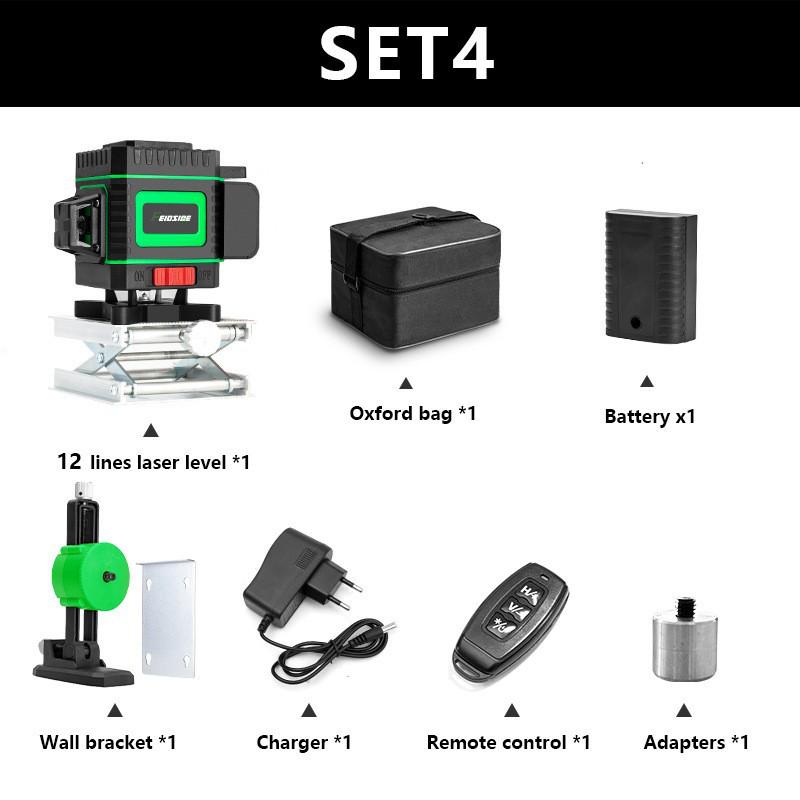 

16-Line High-Precision Green Laser Level with Auto Leveling for Outdoor Use