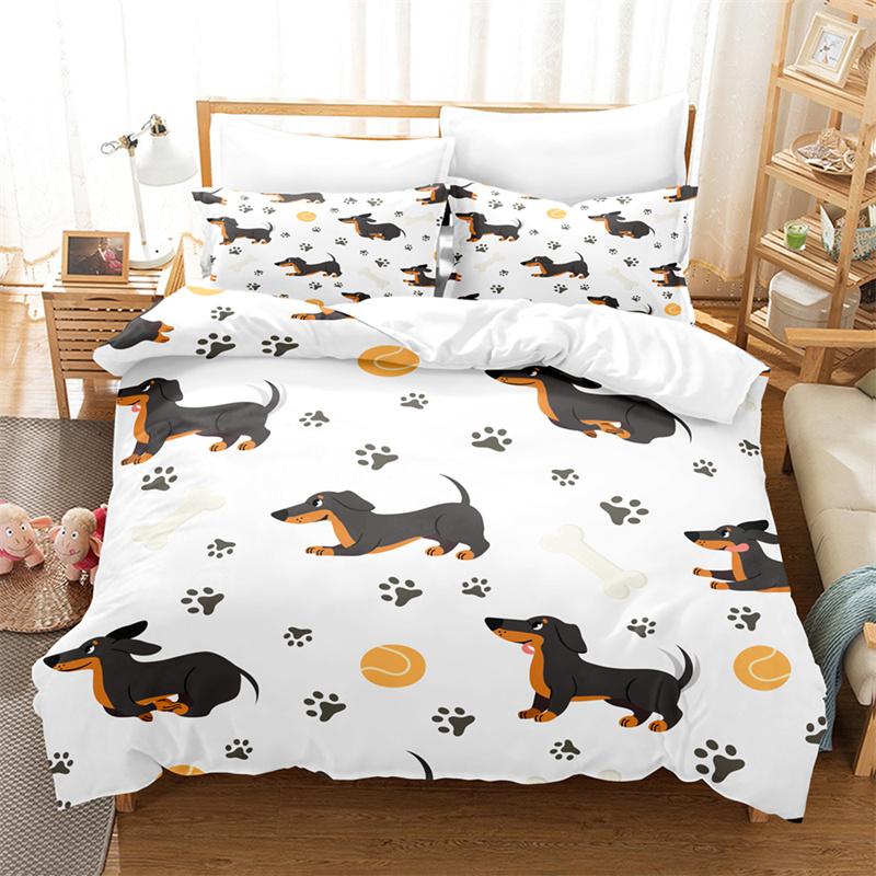 Colorful Animal Duvet Cover Set Fashion Bedding Set Lovers Linen Queen Bed Boy Girl Comforter Cover Set Children Bedding Set