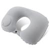 Flocking Inflatable Portable Neck Pillow That Can Be Stored And Self Filled Suitable For Outdoor Travel Business Trips Camping