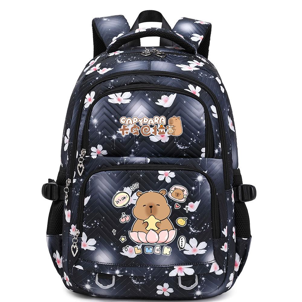 Cute Capybara Student Waterproof Backpack Girls Kids Back To School Book Bags Teenagers Schoolbags Women Travel Bagpack Mochila