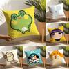 Linen Cushion Covers For Decorative Sofa Home Pillows Case Car Chair Pillows Cases Fantasy Cartoon Colorful Animal Patterns