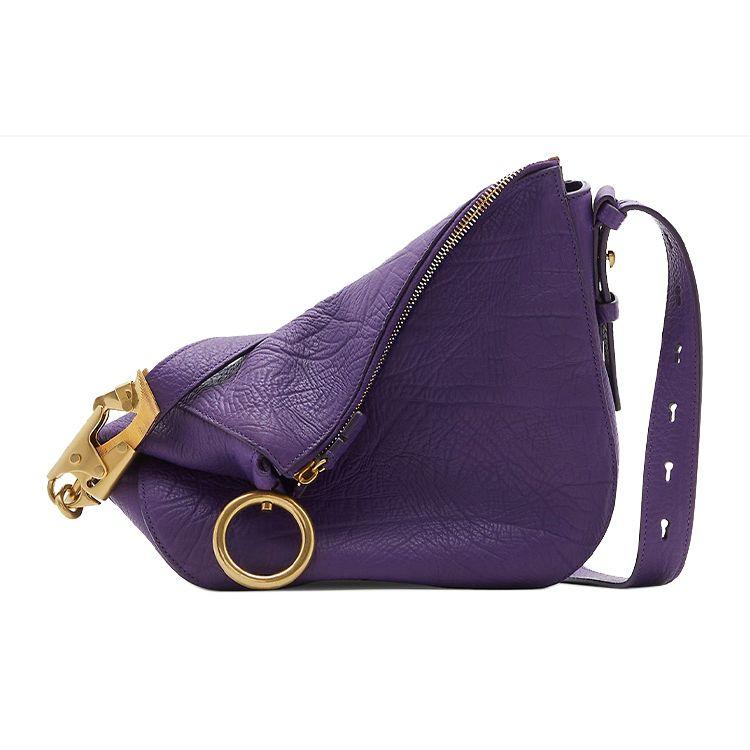 Burberry Knight Adjustable Strap Solid Color Calfskin Tote Shoulder Bag Women bags Purple 80776301