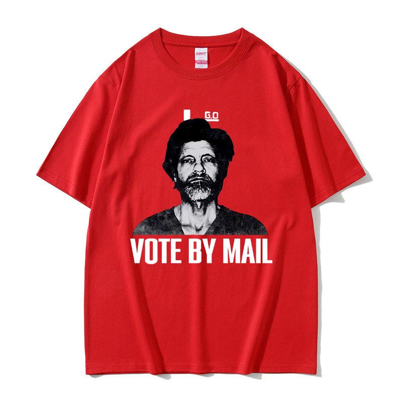 Hlasujte Bt Mail Ted Kaczynski Fotografie tričko Dámská móda Ležérní Vtipné Krátký rukáv Módní trička Vintage Streetwear