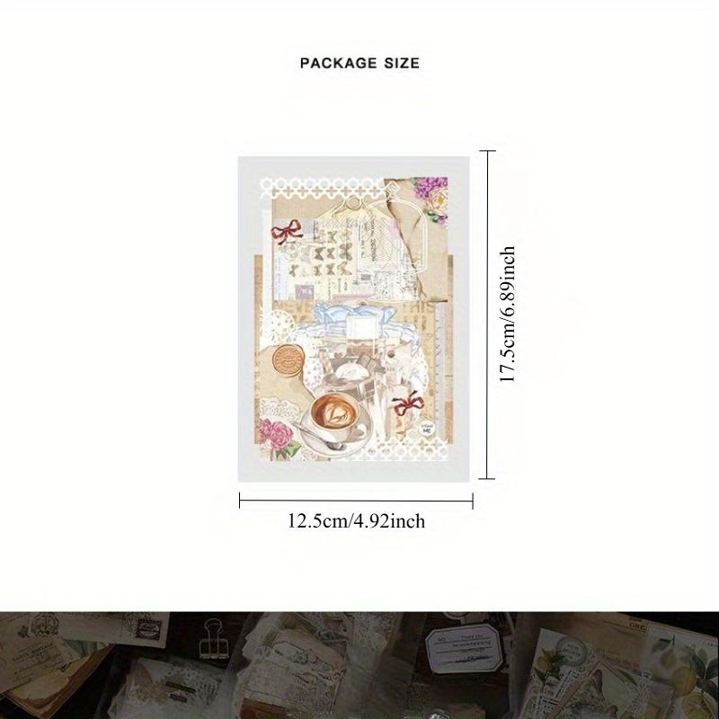 1PC  Long Night Book Series Material Pack Creative Retro Ins Style Notebook Material Paper Notebook Collage Material Card Paper