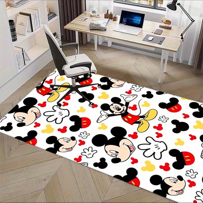 1pcMickey Mouse Patterned Office Rug, Desk Mat, Gift for, Home Decor Carpet, Playroom Flooring, Non-Slip Backing, Machine Washable