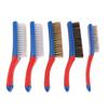 Wire Brush/Bristle Brush/Nano Silk Brush W Silicone Handle Grip For Rust Wielding Slag Dirt Paint Scrubbing With Deep Cleaning