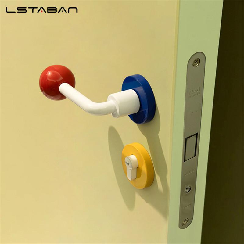 Zinc Alloy Door Lock Interesting Colorful Ceramic Ball Modern Simple Bedroom Silent Door Lock Indoor Wooden Door Handle