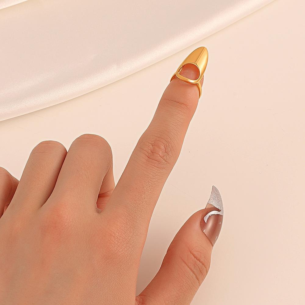 Heart Shape Nail Cover Adjustable Decorative False Nail Ring New Design Nail Ring  Photo Props