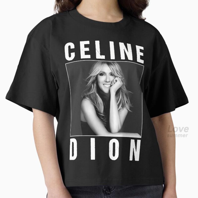 Celine Dion Paris 2026 Fan Tour Gift T-shirt Men Women Kids Girls Boys Parent-child T-shirt Pop Music Streetwear Hip Hop Tees