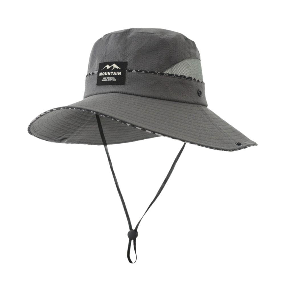 

New Wide Brim Sun Hat Quick-drying Sun Protection Fisherman Hat Waterproof Breathable Fishing Hats Unisex темно серый