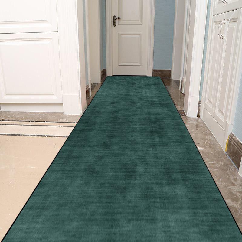 Covor de Coridor Culoare Uni Antiderapant Verde Covoare de Zonă pentru Hol Stil Lux Decor Acasă Covor de Hol Covoraș de Intrare pentru Pridvor Personalizabil