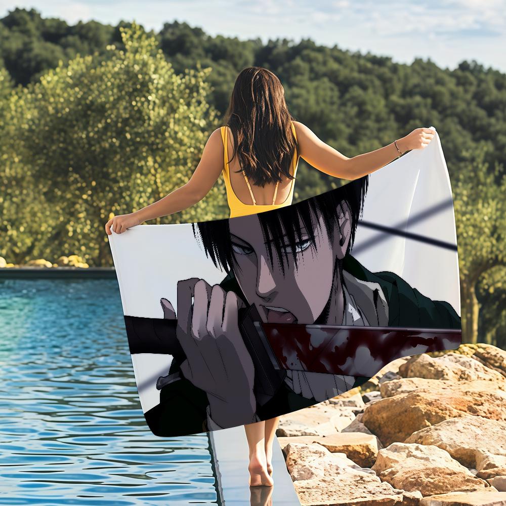 Anime A-Attack On T-Titan Towel Quick Drying Beach Towels Are Suitable For Swimming Pools Camping Yoga And The Gym