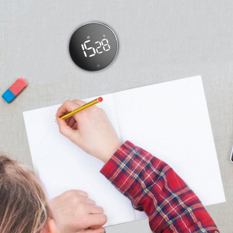 ¡caliente! Temporizador silencioso Led redondo magnético para cocina, volumen ajustable de 180 grados para configurar un recordatorio de tono de llamada