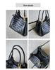 2024 Summer Woven PU Parachute Handheld & Crossbody Basket Bag with Metal Rope Buckle